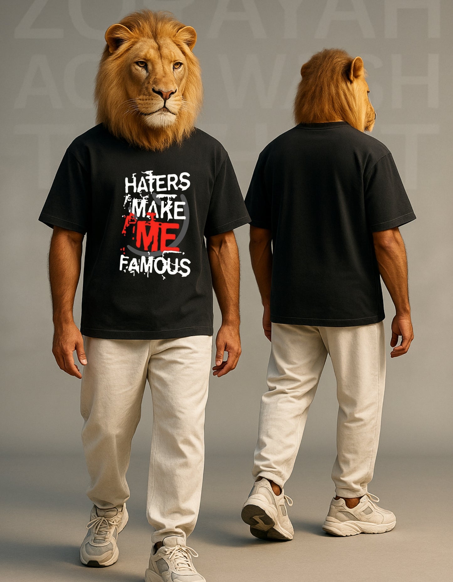 ZORAYAH “Haters Make Me Famous” Oversized T-Shirt – 240 GSM