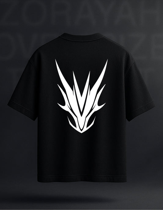 Zorayah, Phoenix T-shirt, Oversized Tee, 240 GSM, Streetwear, Unisex, Dragon Print, Minimal Design, White T-shirt, Black T-shirt