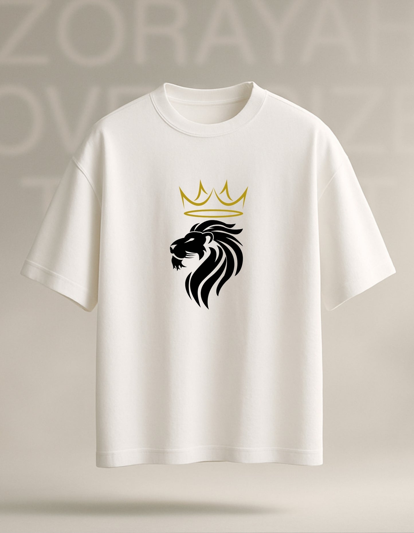 ZORAYAH Signature Crown Logo Oversized T-Shirt β 240 GSM